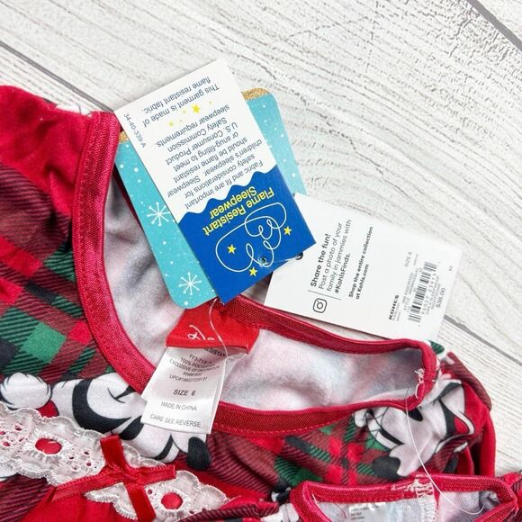 NWT Disney Mickey Mouse Flannel Granny Nightgown with Doll Match - Picture 2 of 3